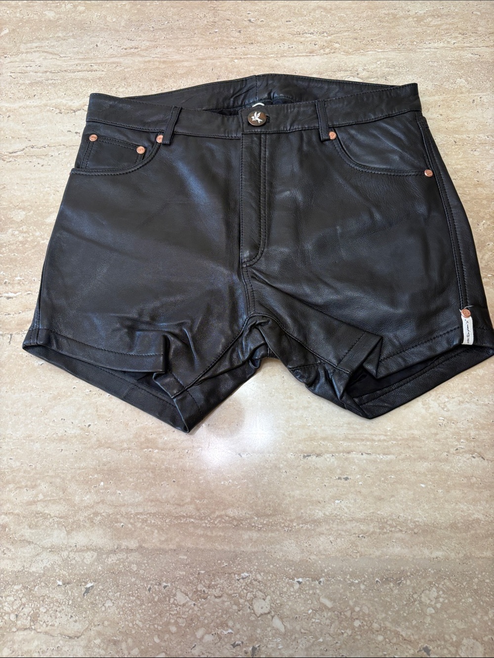 NWT One Teaspoon 100% leather shorts